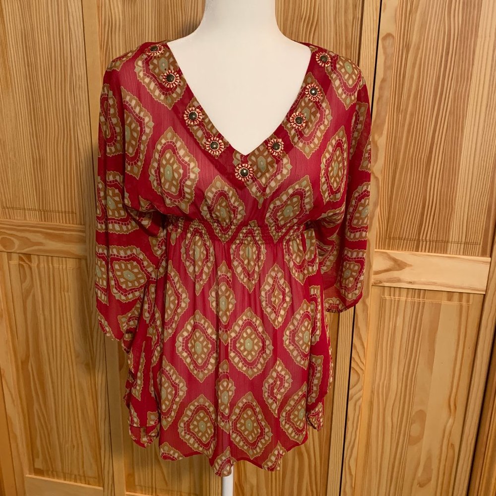 New York & Company Semi Sheer Top